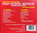 the back of a red box with the words high school musical on it