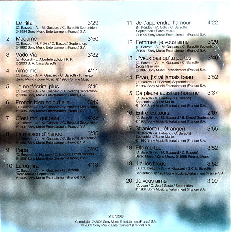 Claude Barzotti CD Ses Plus Grands Succès (NM/M)