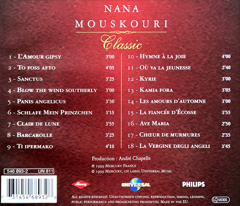 Nana Mouskouri CD Classic (M/NM)