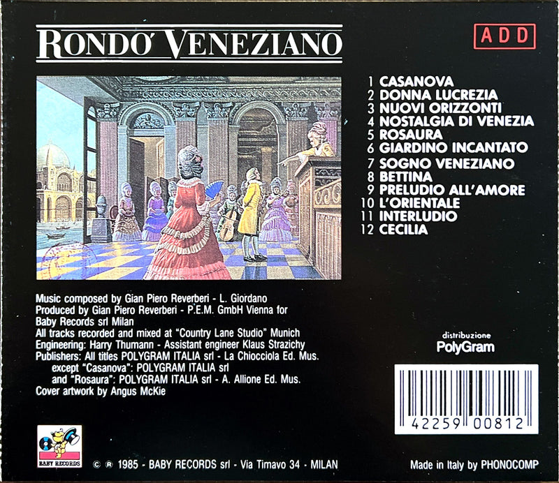 Rondo' Veneziano CD Casanova (NM/VG+)