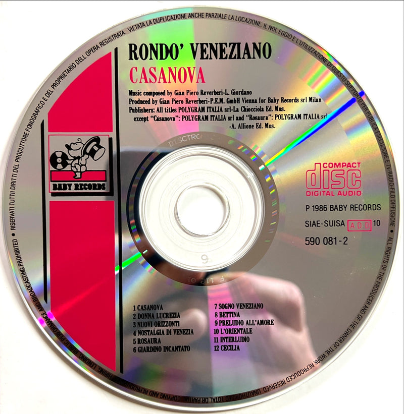 Rondo' Veneziano CD Casanova (NM/VG+)