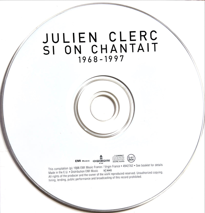 Julien Clerc CD Si On Chantait 1968-1997 (M/NM)