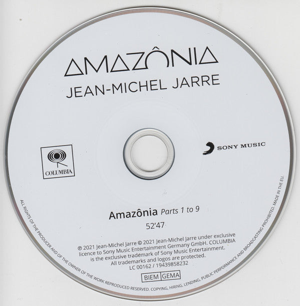 Jean-Michel Jarre ‎CD Amazônia - Europe (M/M)