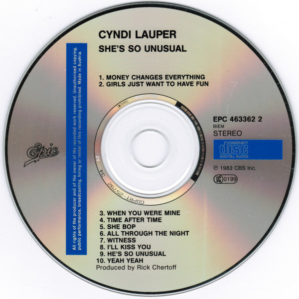 Cyndi Lauper ‎CD She's So Unusual - Europe (VG/VG+)