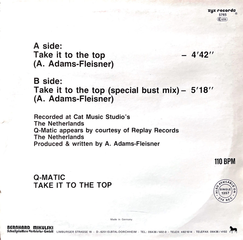 Q-Matic 12" Take It To The Top - Germany