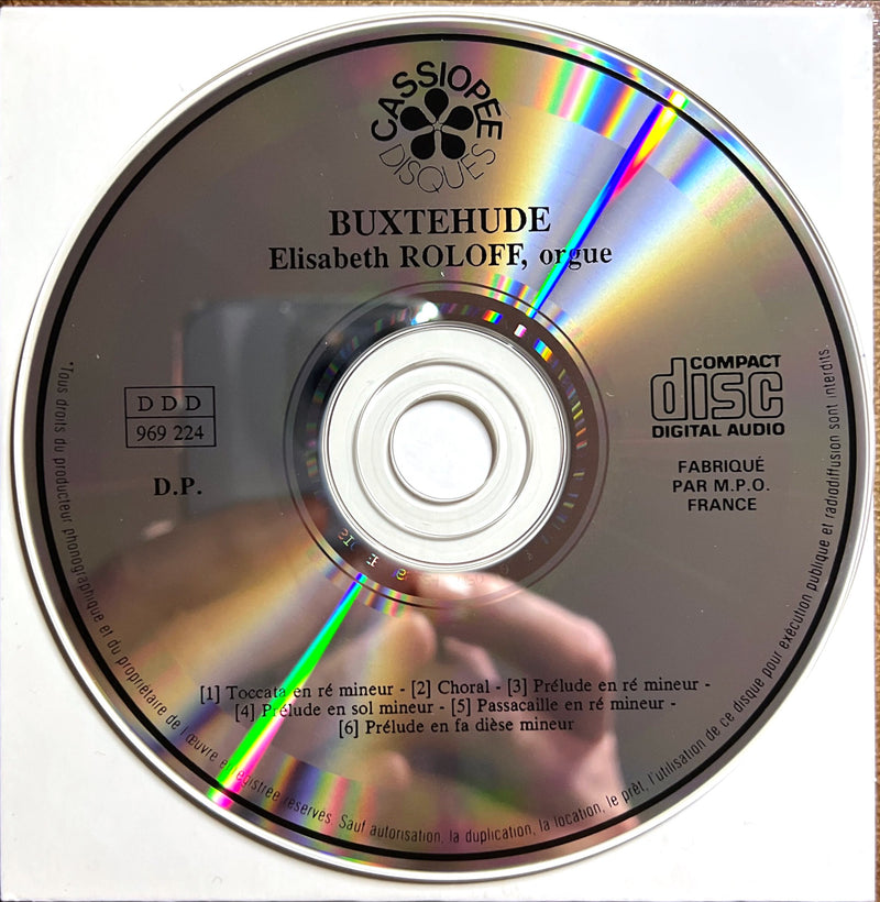 Buxtehude - Elisabeth Roloff CD Ses Plus Belles Pages Pour Orgue (VG+/VG+)