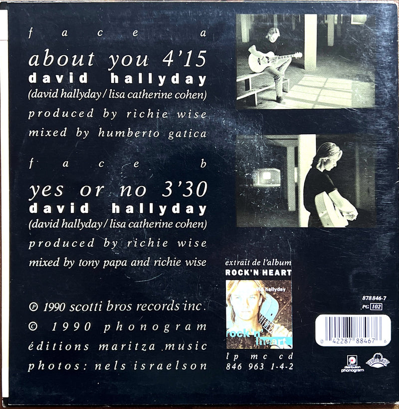 David Hallyday 7" About You - France (VG+/VG+)
