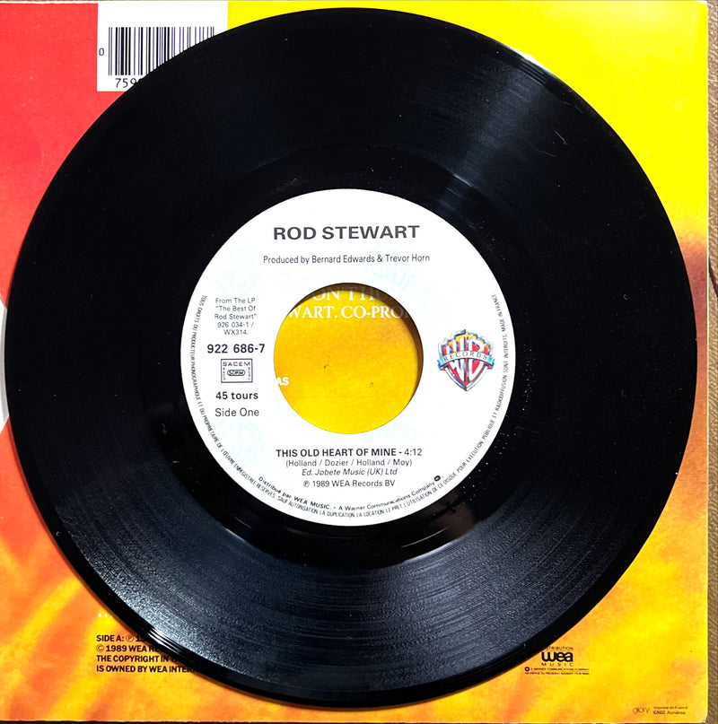 Rod Stewart Featuring Ronald Isley 7" This Old Heart Of Mine - France (VG+/VG+)