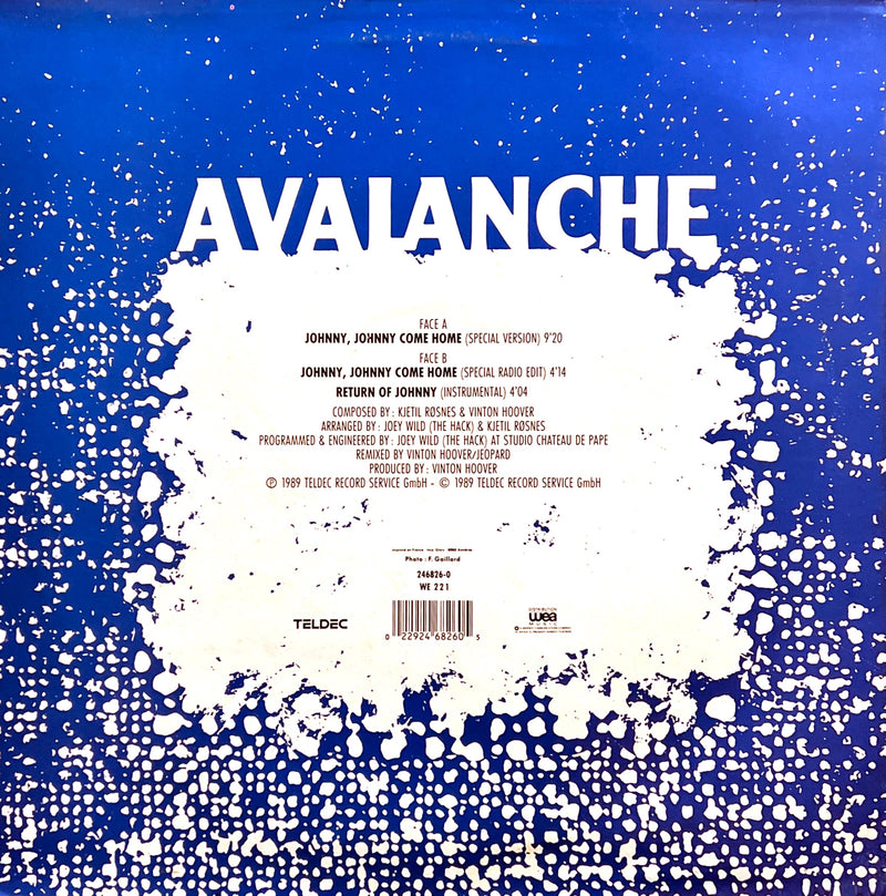 Avalanche 12" Johnny, Johnny Come Home (Nouveau Mix-Eté 89) - France