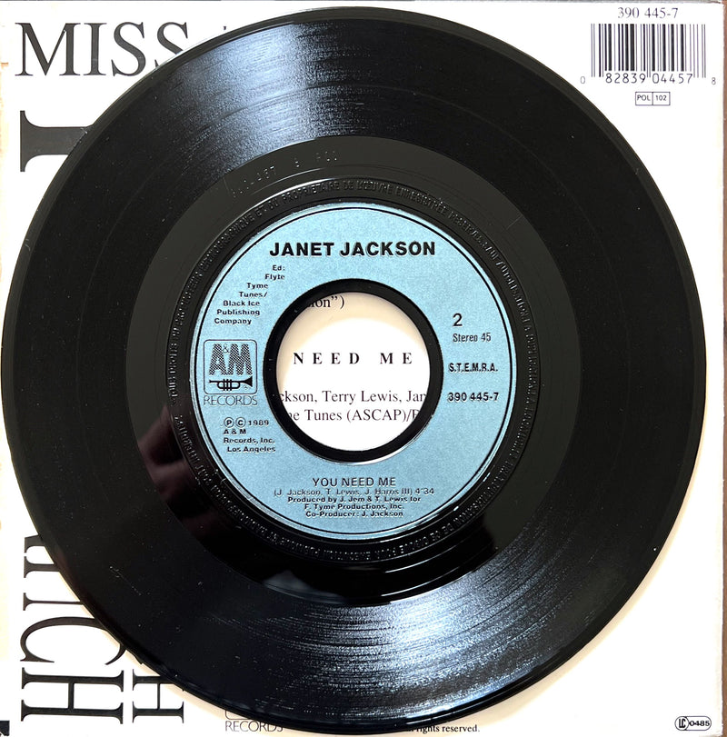 Janet Jackson 7" Miss You Much - Europe (VG+/VG)