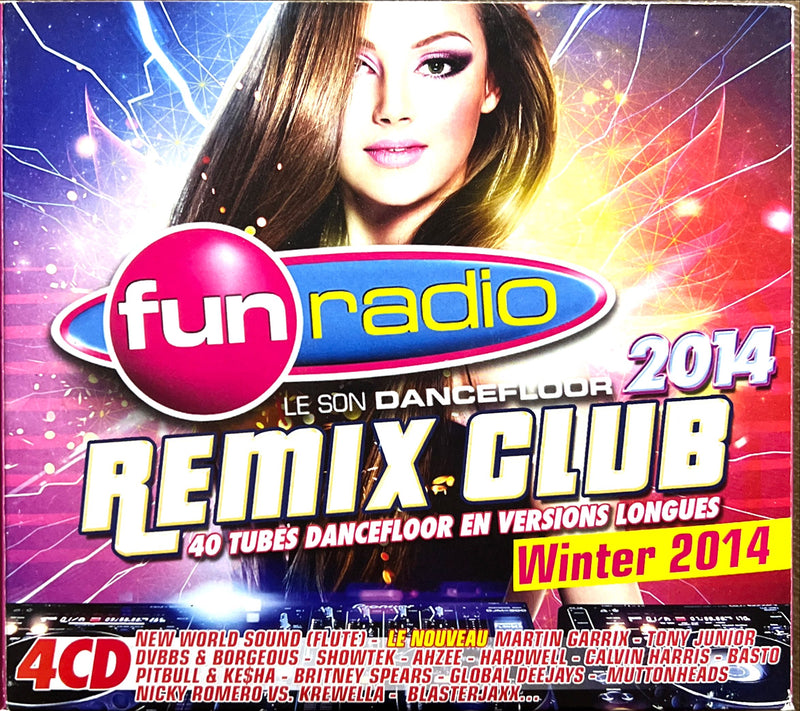 Compilation 4xCD Fun Radio Remix Club Winter 2014 - France (NM/VG+)