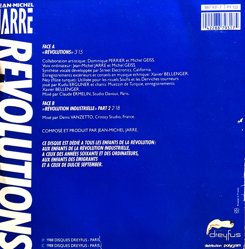 Jean-Michel Jarre 7" Révolutions - France