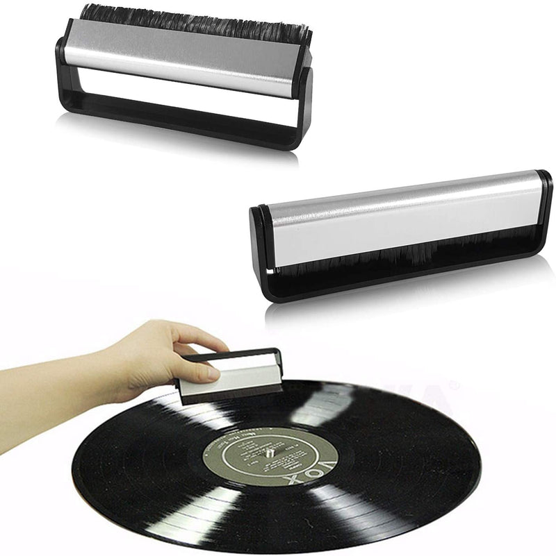 Brosse antistatique en fibre carbone pour entretien/nettoyage disque vinyle 33/45/78 Tours - Nettoyeur vinyle doux et anti rayure - GARANTIE A VIE