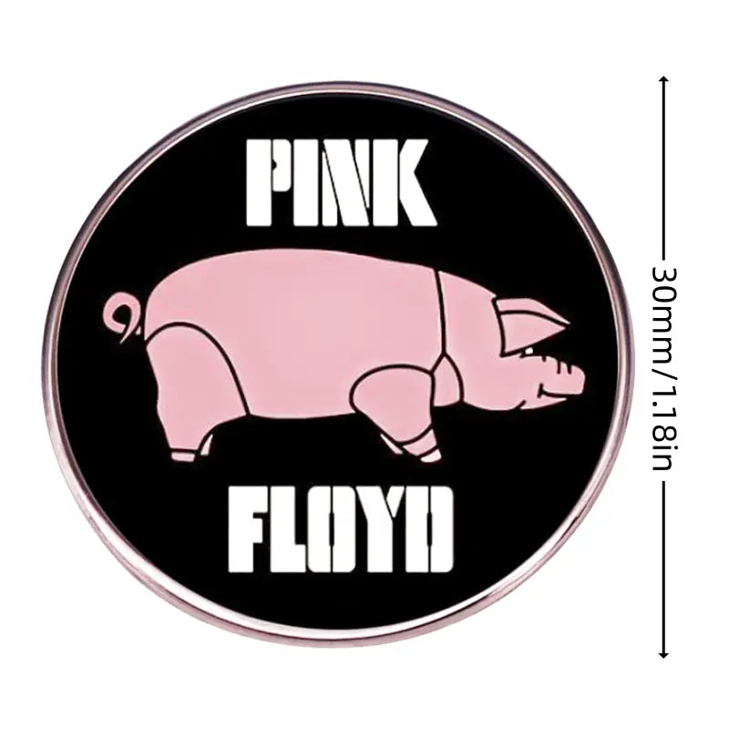 Pin's "Pink Floyd" avec Cochon Rose - Badge Métallique pour Fans