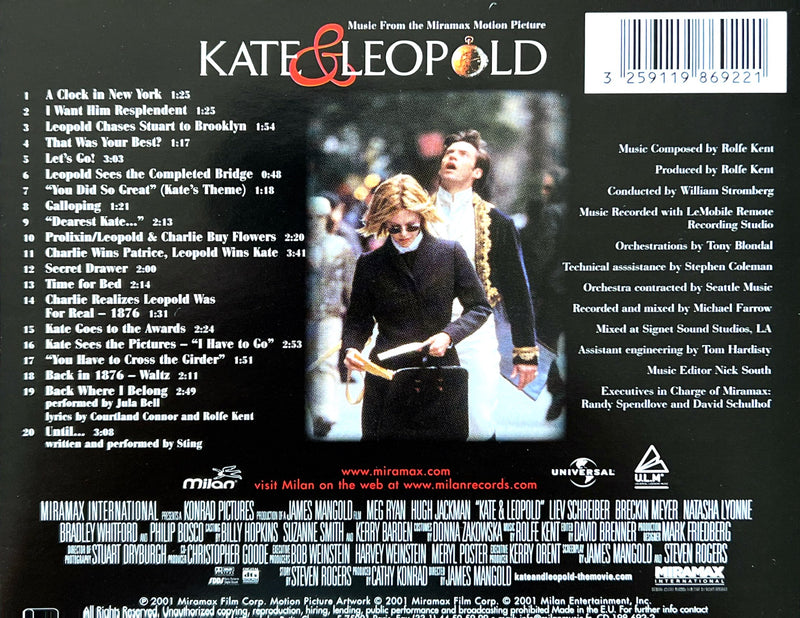 the back of a dvd cover for kate and leold