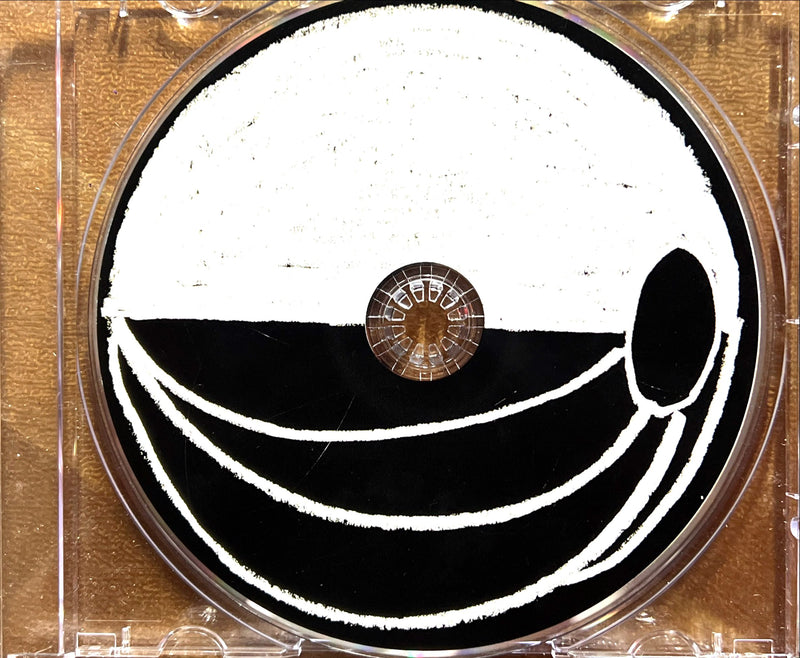 a picture of a black and white disc