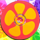 a cd with a colorful design on it