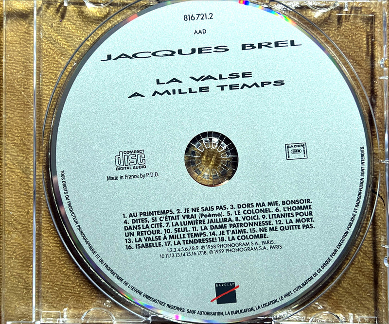 a cd case with a label on it