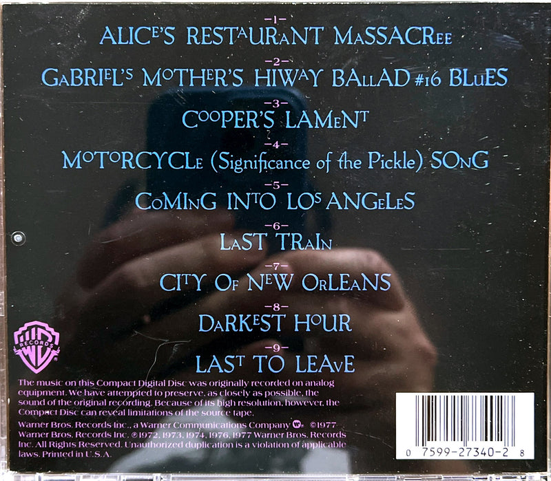 the back cover of alice's restaurant massacre