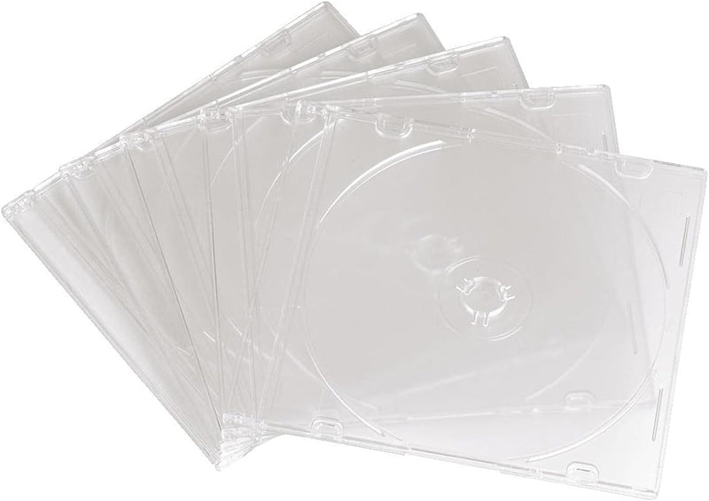 25x Boîtiers "Slim" Transparents (pour CD et disques Blu-ray, ultra mince)