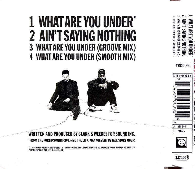 the back cover of the album, what are you under?