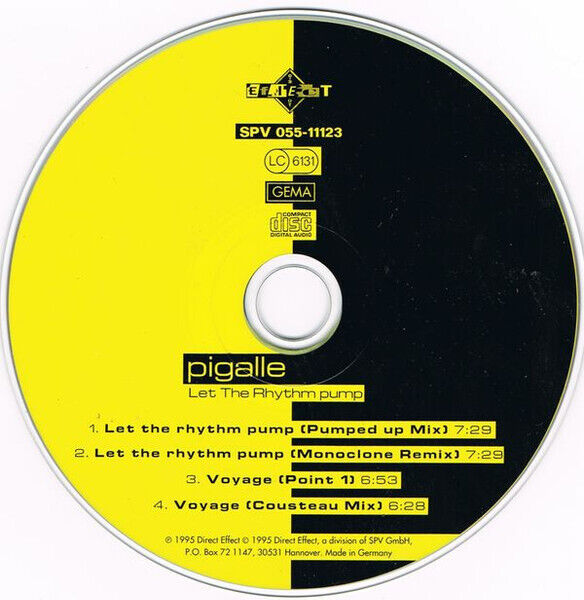 Pigalle Maxi CD Let The Rhythm Pump