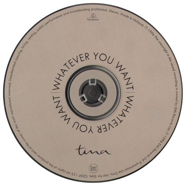 Tina Turner ‎Maxi CD Whatever You Want - Promo - Europe (EX+/EX+)