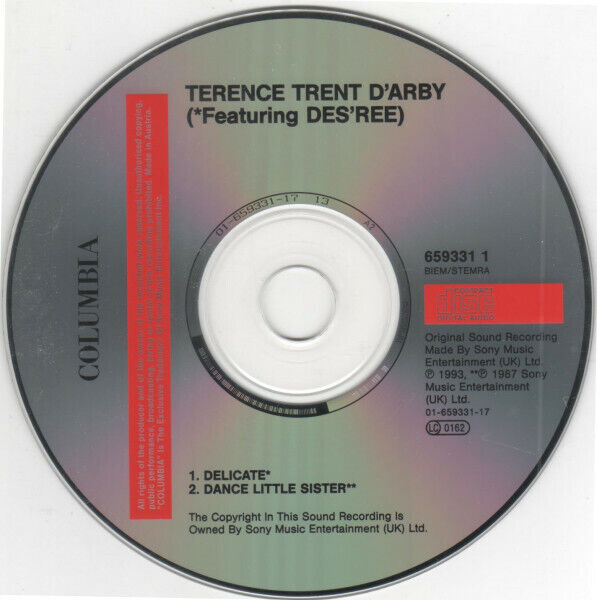 Terence Trent D'Arby Featuring Des'ree CD Single Delicate - Europe (VG+/EX+)