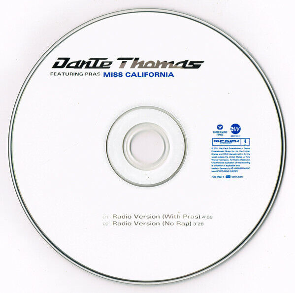 Dante Thomas Featuring Pras CD Single Miss California - Europe (VG/EX+)