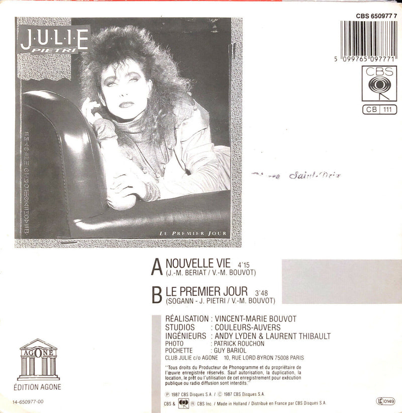 Julie Pietri ‎7" Nouvelle Vie - Europe (VG+/M)