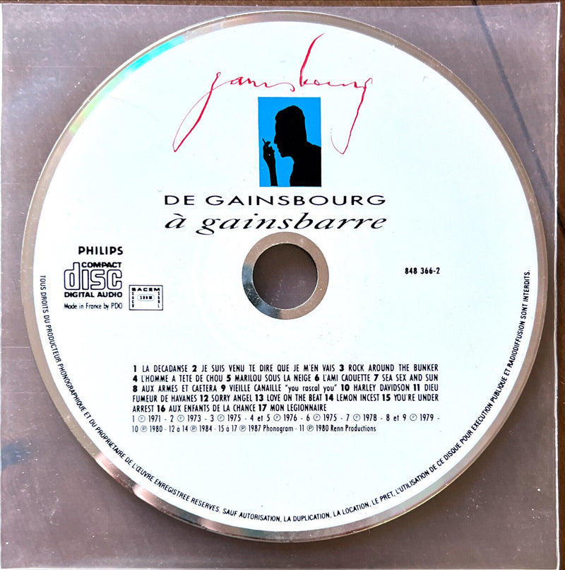 Gainsbourg 2xCD De Gainsbourg À Gainsbarre