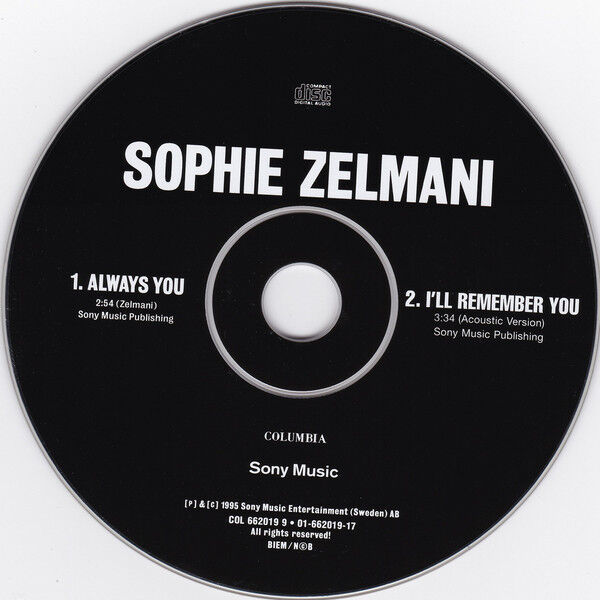 Sophie Zelmani ‎CD Single Always You - Europe (EX+/EX+)