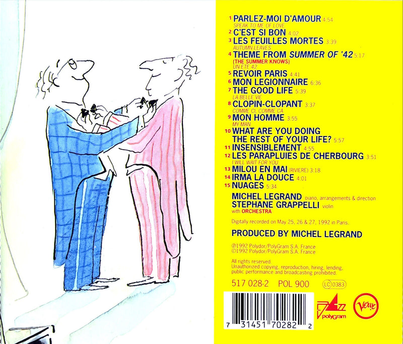 Stéphane Grappelli, Michel Legrand CD Legrand Grappelli
