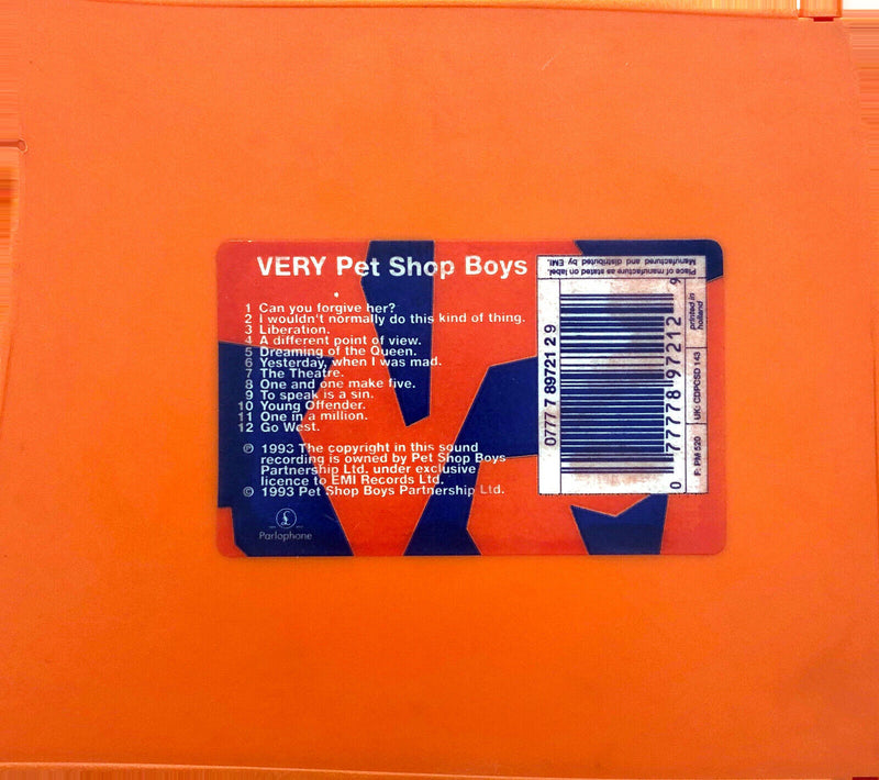 Pet Shop Boys ‎CD Very - Orange Special Jewel Case  - Europe (EX/M)