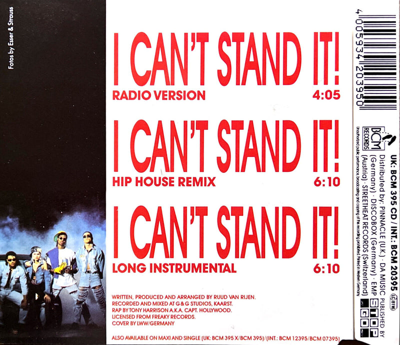 Twenty 4 Seven Featuring Capt. Hollywood Maxi CD I Can't Stand It!
