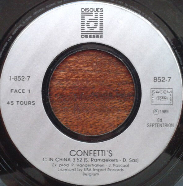 Confetti's ‎7" C In China - France (VG+/EX)