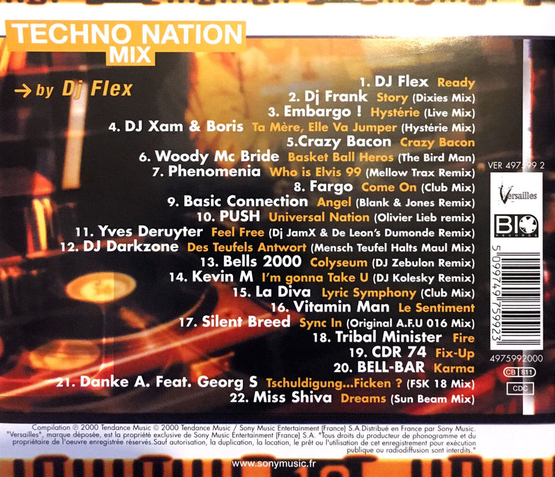 DJ Flex ‎CD Techno Nation Mix - France (M/EX)