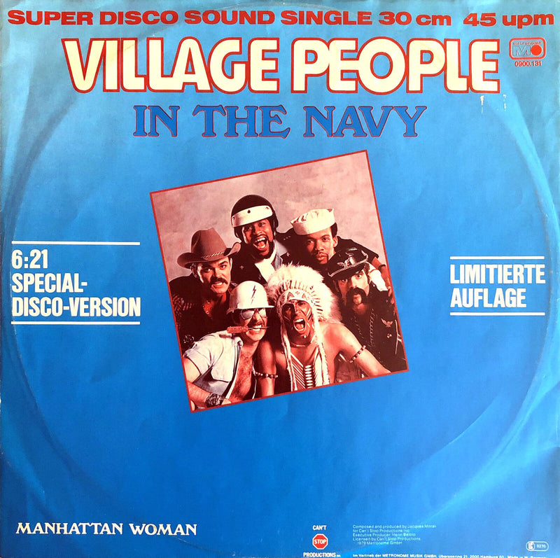 Village People ‎12" In The Navy - Germany (VG+/VG+)