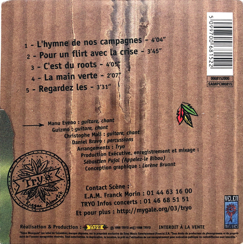 Tryo ‎CD EP Mamagubida - Promo - France (VG/VG)