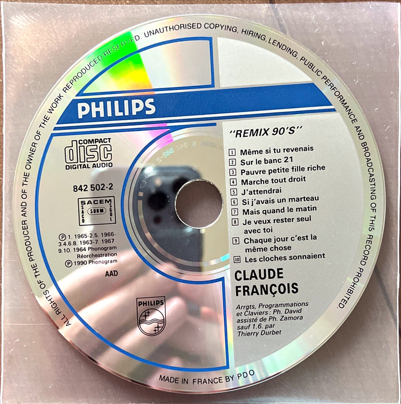 Claude François CD Remix 90's