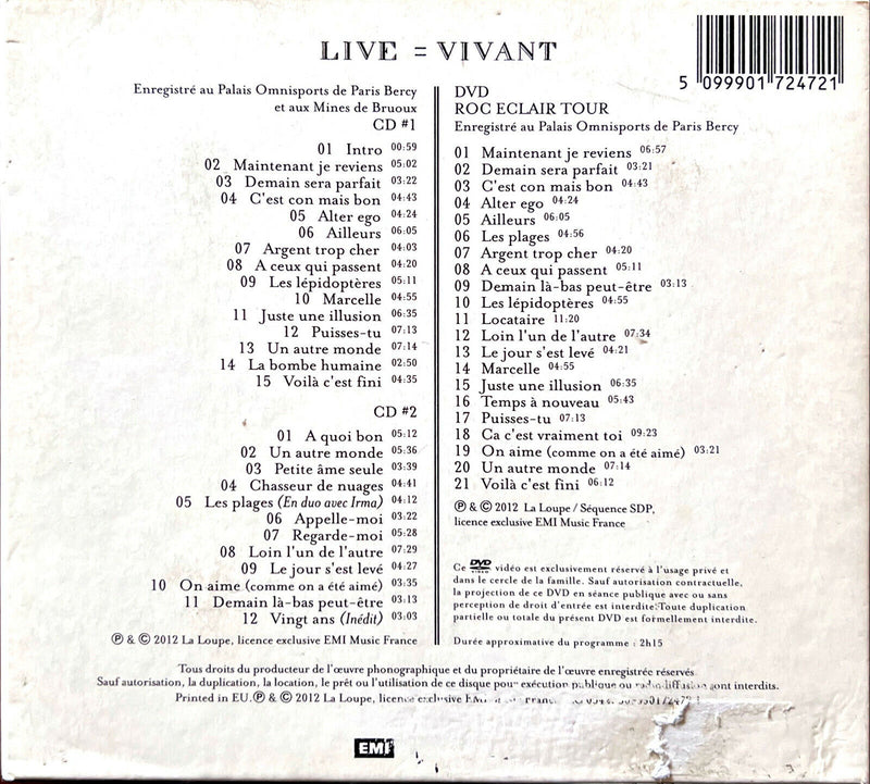 Jean-Louis Aubert 2xCD + DVD Live = Vivant