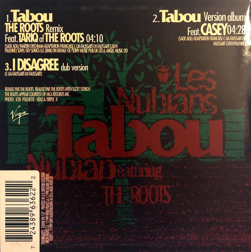Les Nubians Featuring The Roots CD Single Tabou - France (VG+/EX)