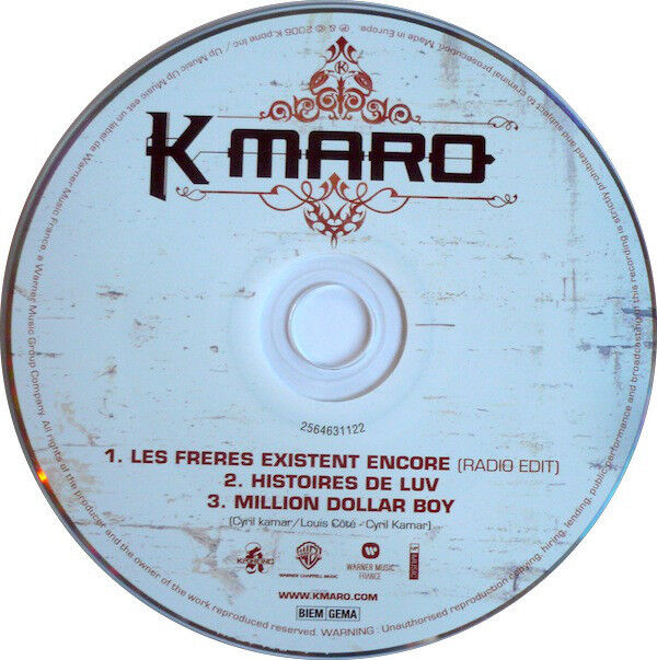 K-maro ‎CD Single Les Frères Existent Encore - Limited Edition - France (EX/EX)
