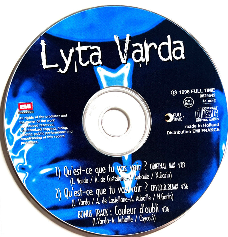 Lyta Varda CD Single Qu'Est-Ce Que Tu Vas Voir ?