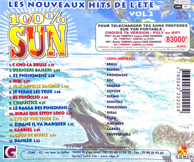 Compilation CD 100% Sun - Vol.2 - France (EX+/VG+)