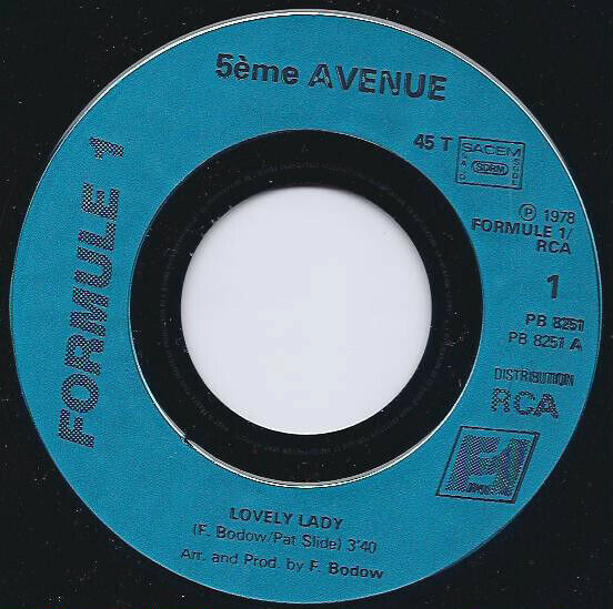 5ème Avenue 7" Lovely Lady - France (VG+/EX)