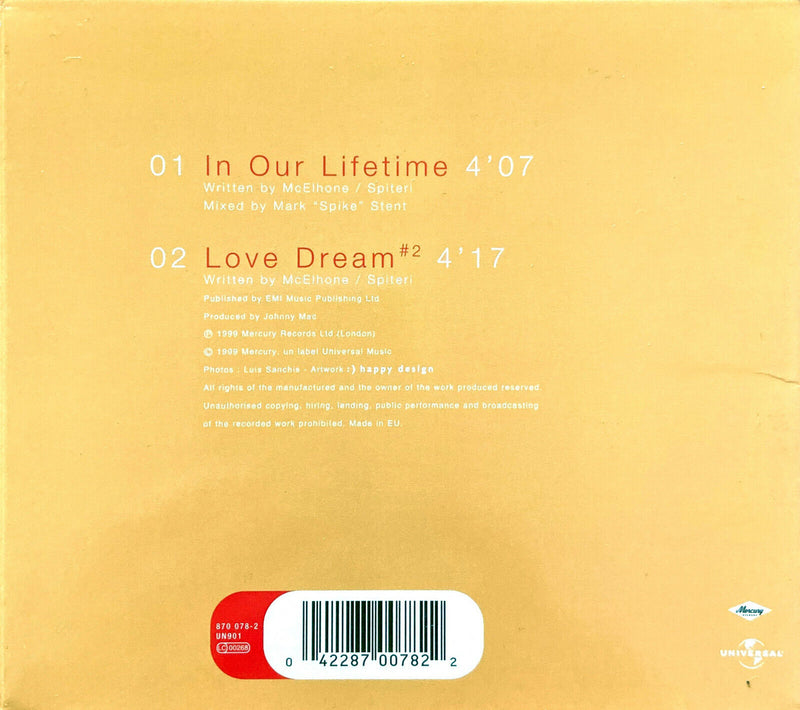 Texas ‎CD Single In Our Lifetime - Limited Edition, Gatefold Sleeve - France