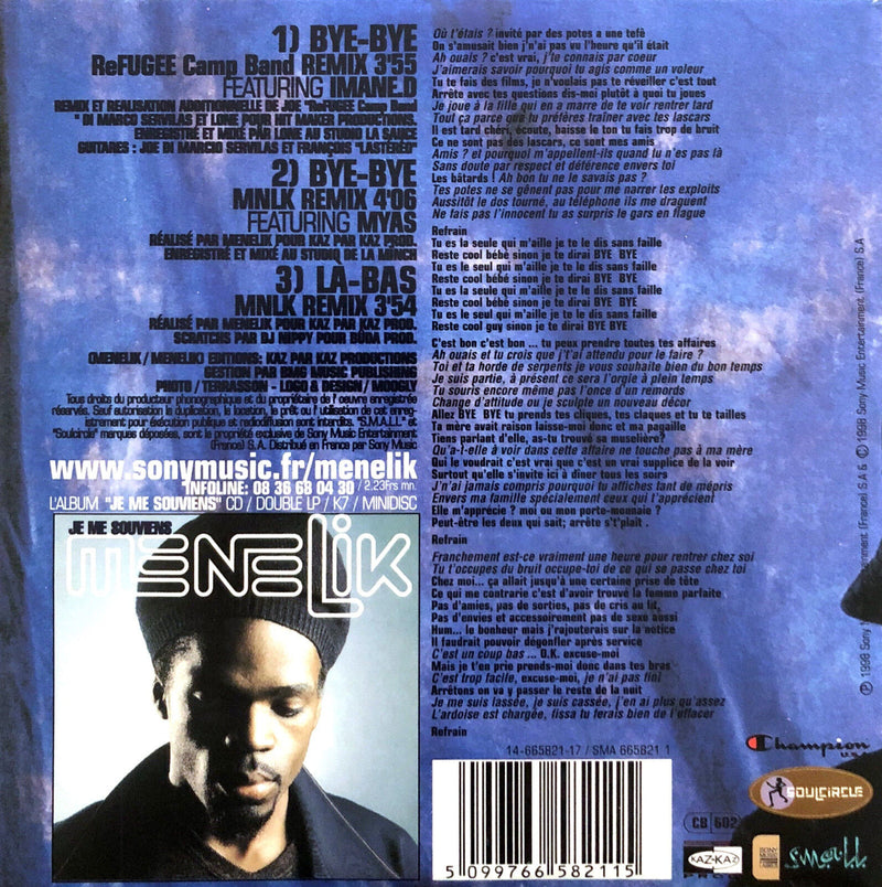 Menelik ‎CD Single Bye-Bye - France (EX+/M)