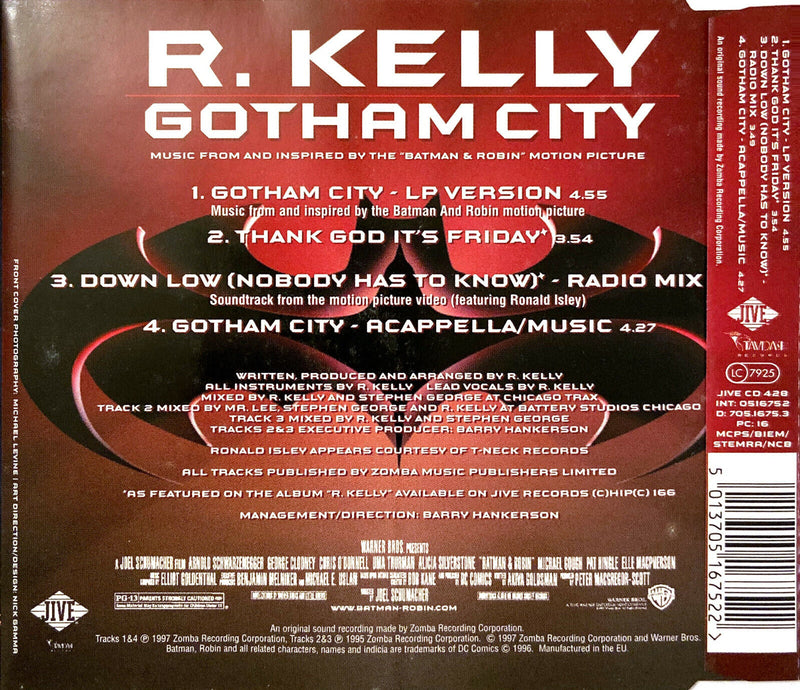 R. Kelly ‎Maxi CD Gotham City - Europe (EX+/EX+)