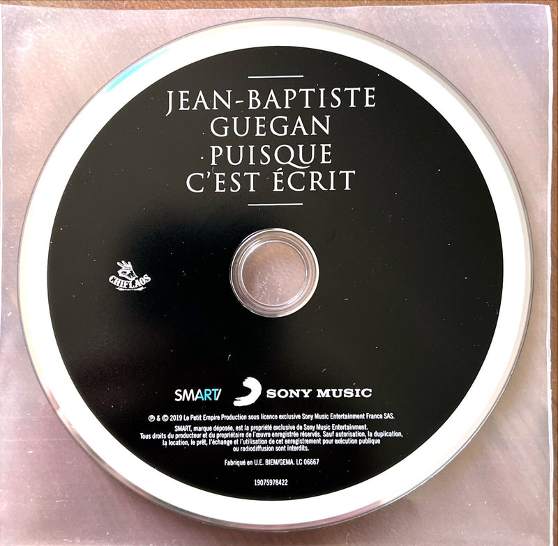 Jean-Baptiste Guegan CD Puisque C'est Ecrit
